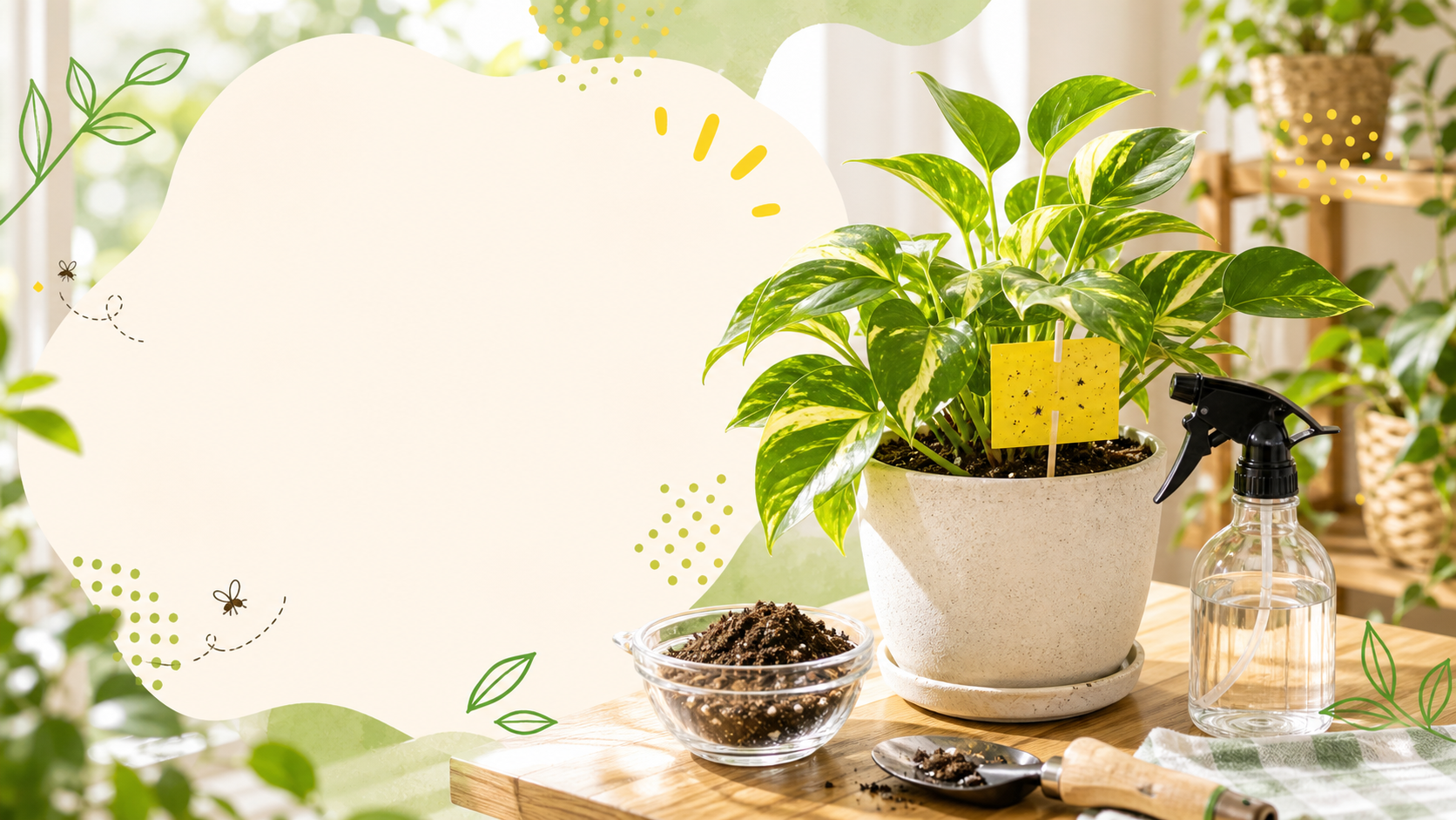 観葉植物の防虫ネットは使える?室内鉢の虫対策と注意点