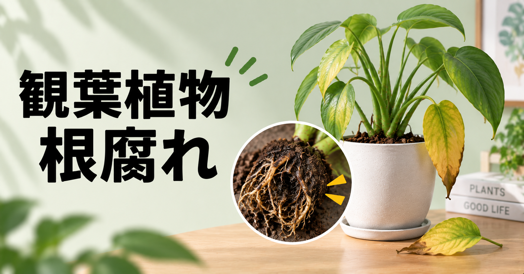観葉植物の根腐れを見分ける方法｜原因・復活の手順と予防策