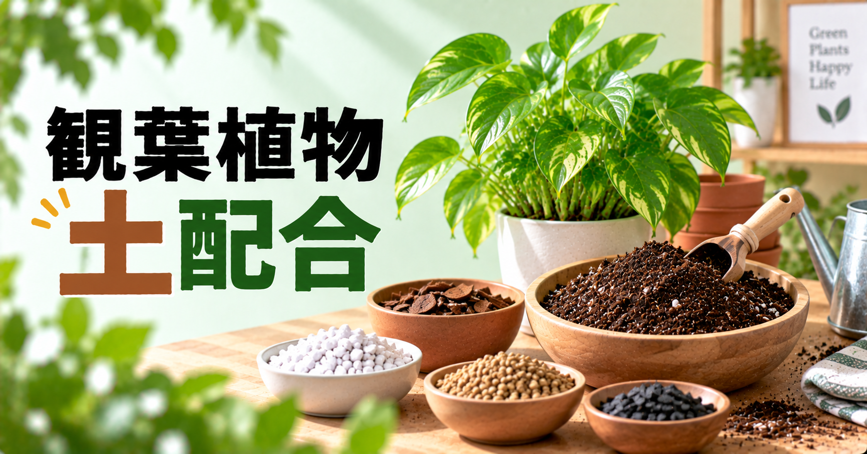 観葉植物の土の配合方法｜基本比率・植物別レシピ・失敗しない作り方