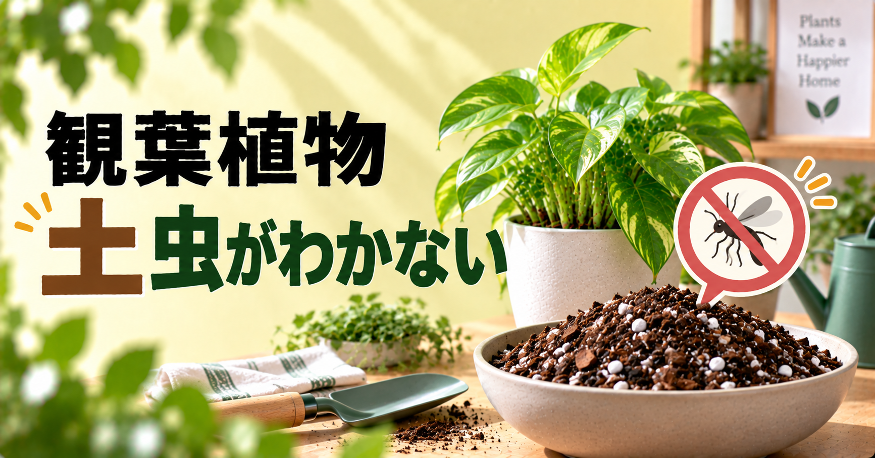 観葉植物に虫がわかない土はある？虫を防ぐ選び方・配合・管理方法