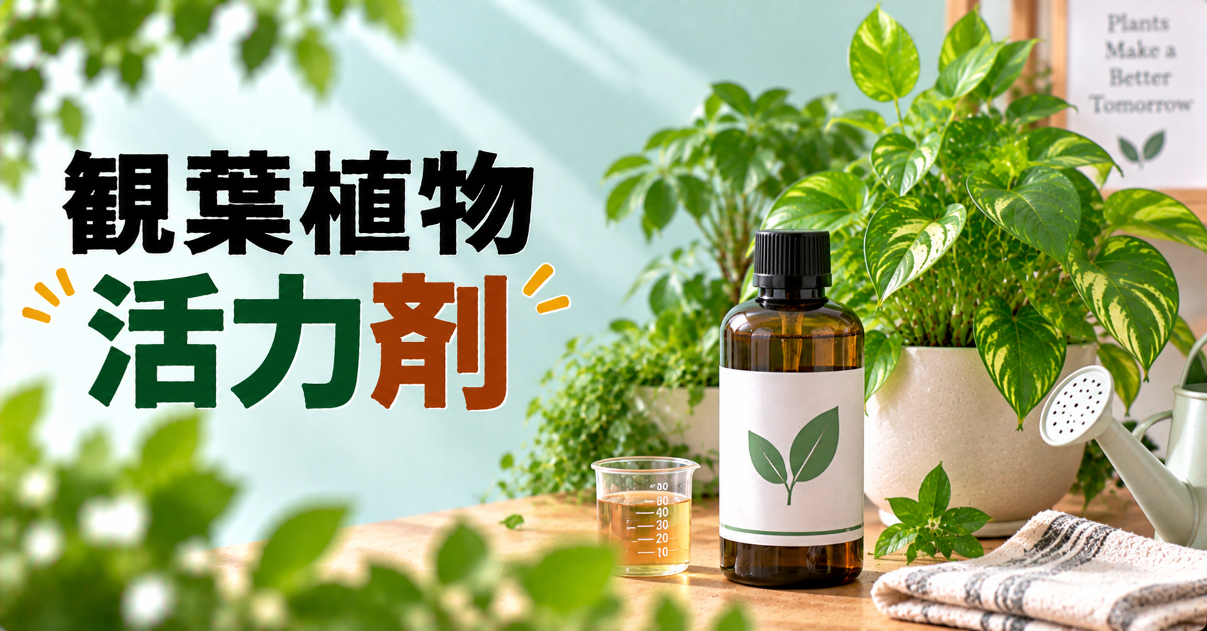 観葉植物の活力剤は必要？肥料との違い・使い方・頻度と選び方を徹底解説