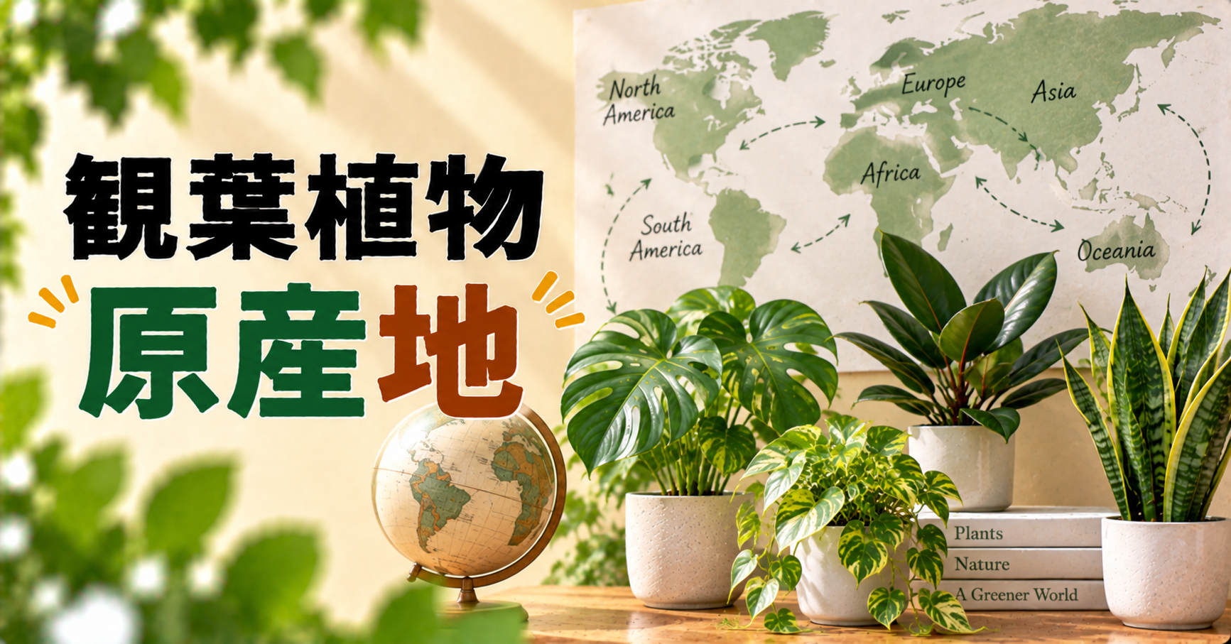 観葉植物の原産地とは？地域別の環境と育て方に生かす方法を解説