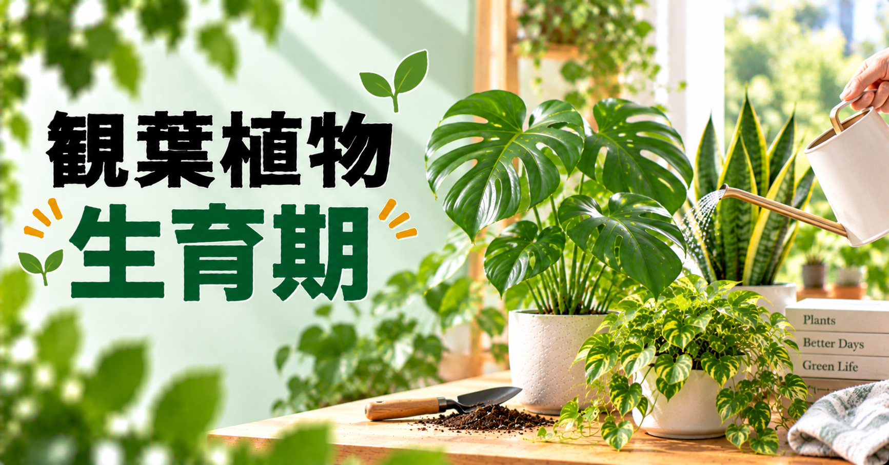 観葉植物の生育期とは？時期・見分け方と成長期の正しい育て方を徹底解説