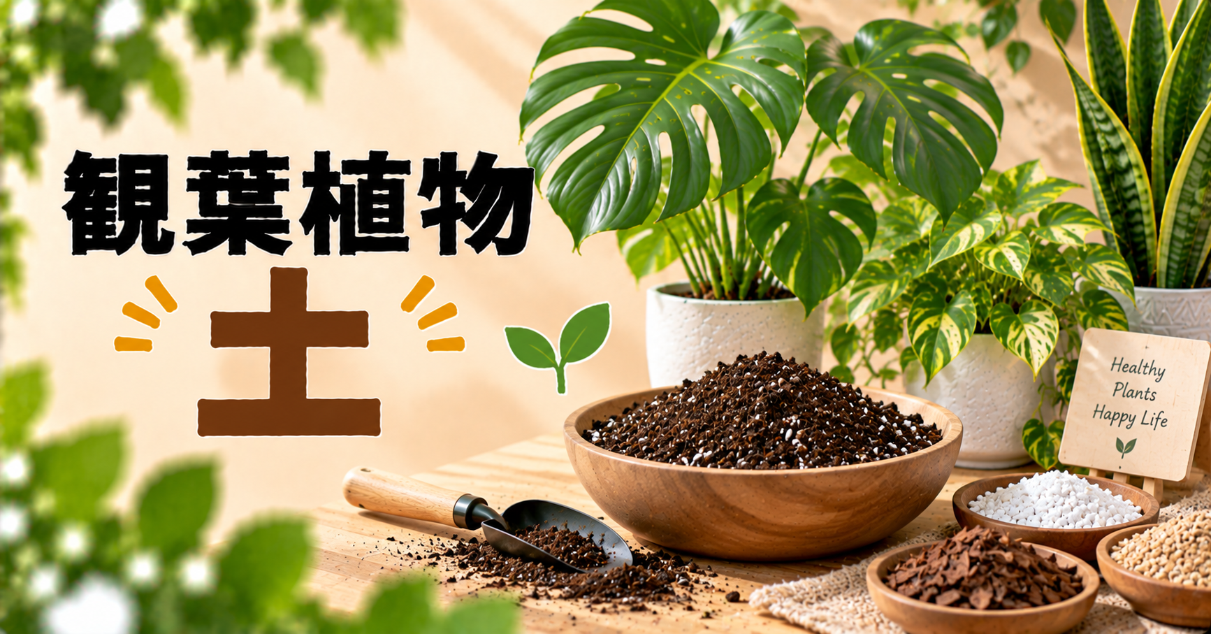 観葉植物の土は何がいい？選び方・配合・植え替え・室内向けの条件を徹底解説