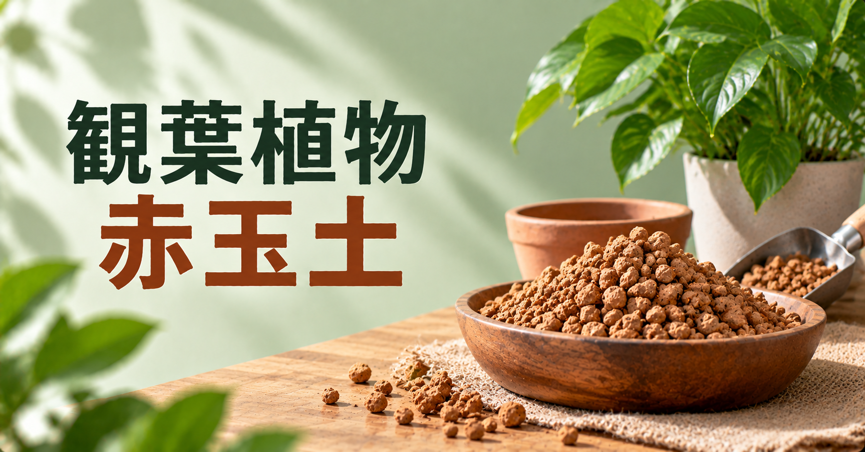 観葉植物に赤玉土を使う方法｜特徴・粒の大きさ・おすすめの配合を解説