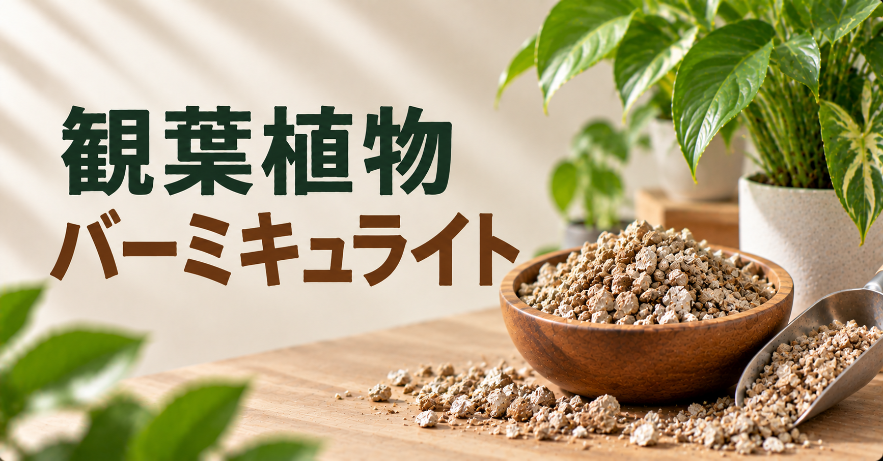 観葉植物にバーミキュライトを使う方法|効果・配合・パーライトとの違いを解説