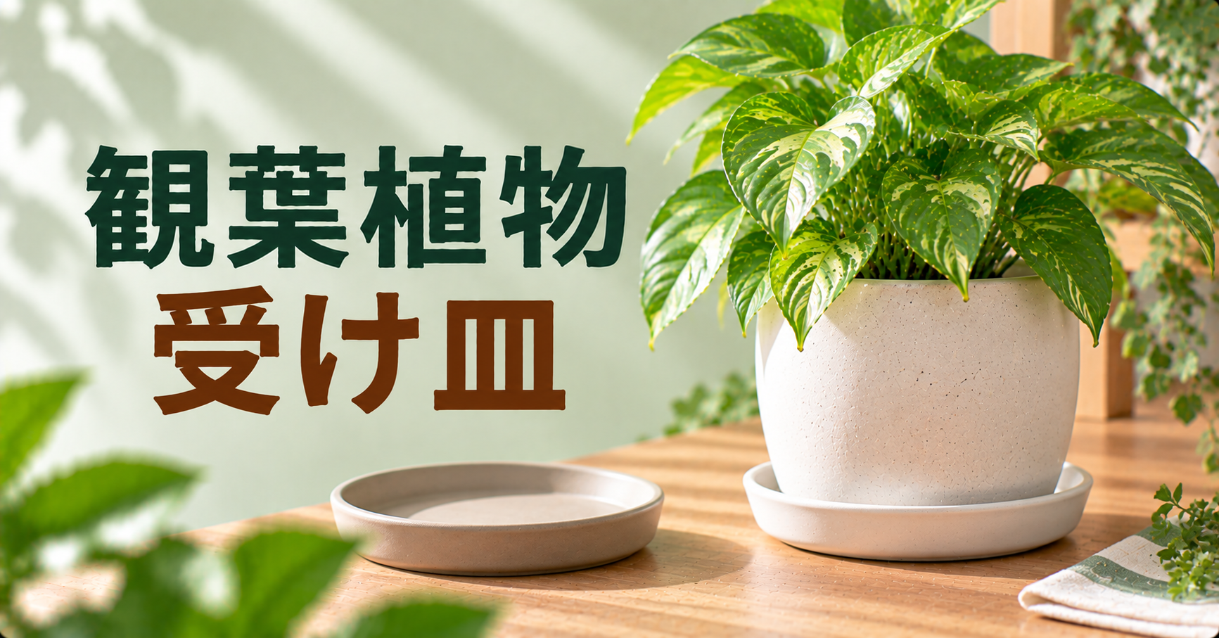 観葉植物の受け皿の選び方｜水をためない使い方と根腐れ・水漏れ対策
