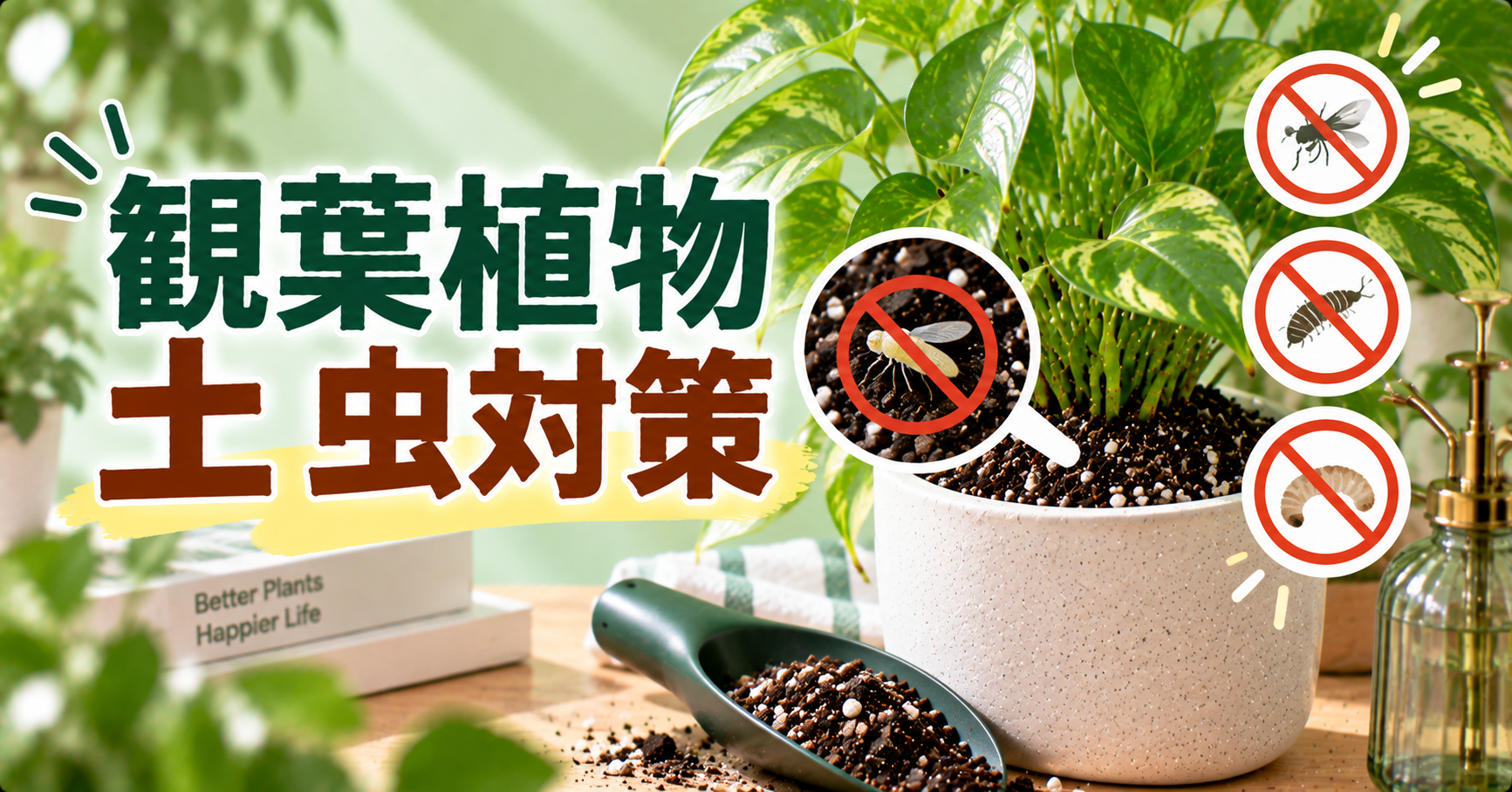 観葉植物の土に虫がわく原因は？室内でできる予防・駆除・植え替え対策を徹底解説